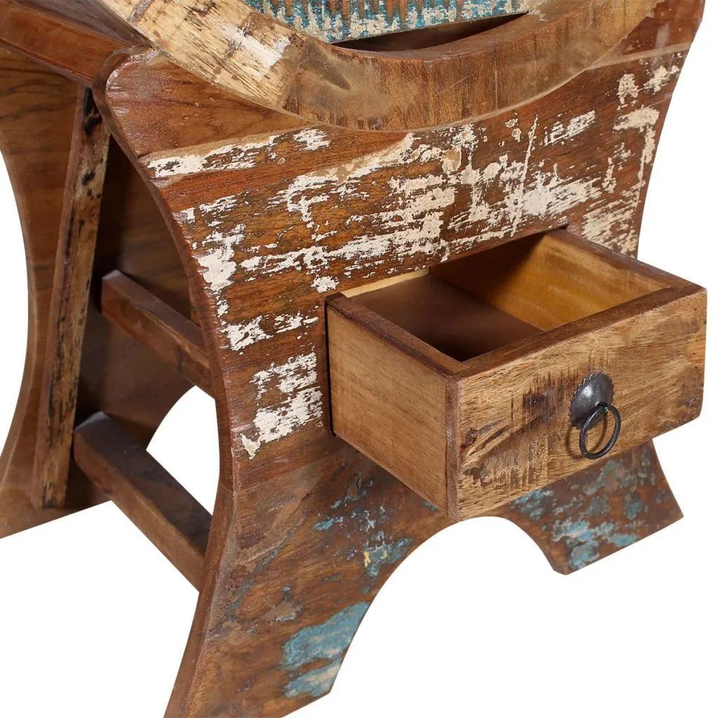 Solid Reclaimed Wood 10 Bottle Wine Rack