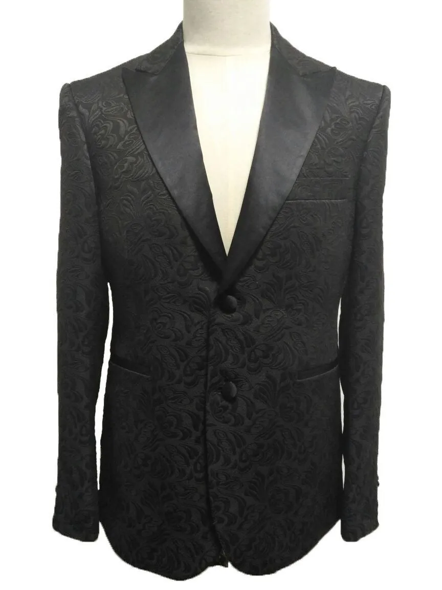 Sootz Dark Knight Floral Tuxedo Jacket