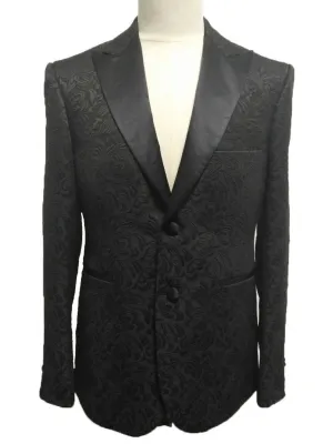 Sootz Dark Knight Floral Tuxedo Jacket