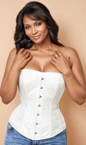 Stephanie Brocade Fan Lacing Corset