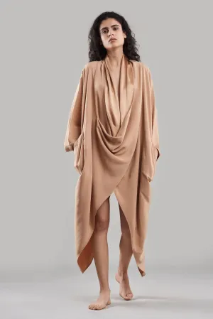 Summer Co-Ord Dress Cape Silk Amala Black/White/Plum/Nude/Clay-Fashion Edit Sahaja Vana-Ituvana-05