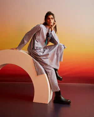 Summer Co-Ord Kurta Set-Cotton-Jan Unisex-49-White-Grey-Black-Skyblue-Fashion Edit Ajna Vana-Ituvana