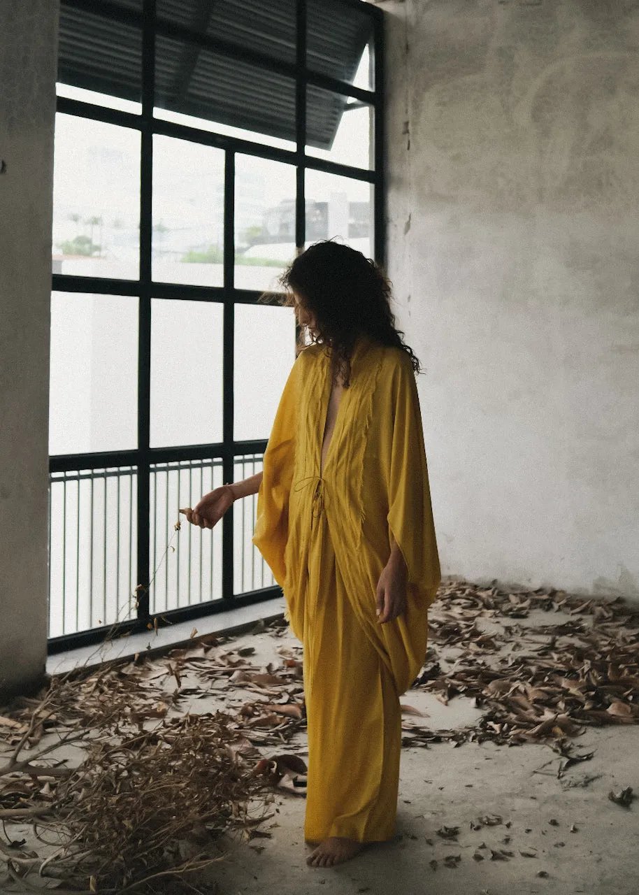 Summer Co-Ord Set of 2 Pant Robe-Cotton-Yellow-Skyblue-Pink-NavyBlue-Alipsa 57-Fashion Edit Samadhi Vana-Ituvana