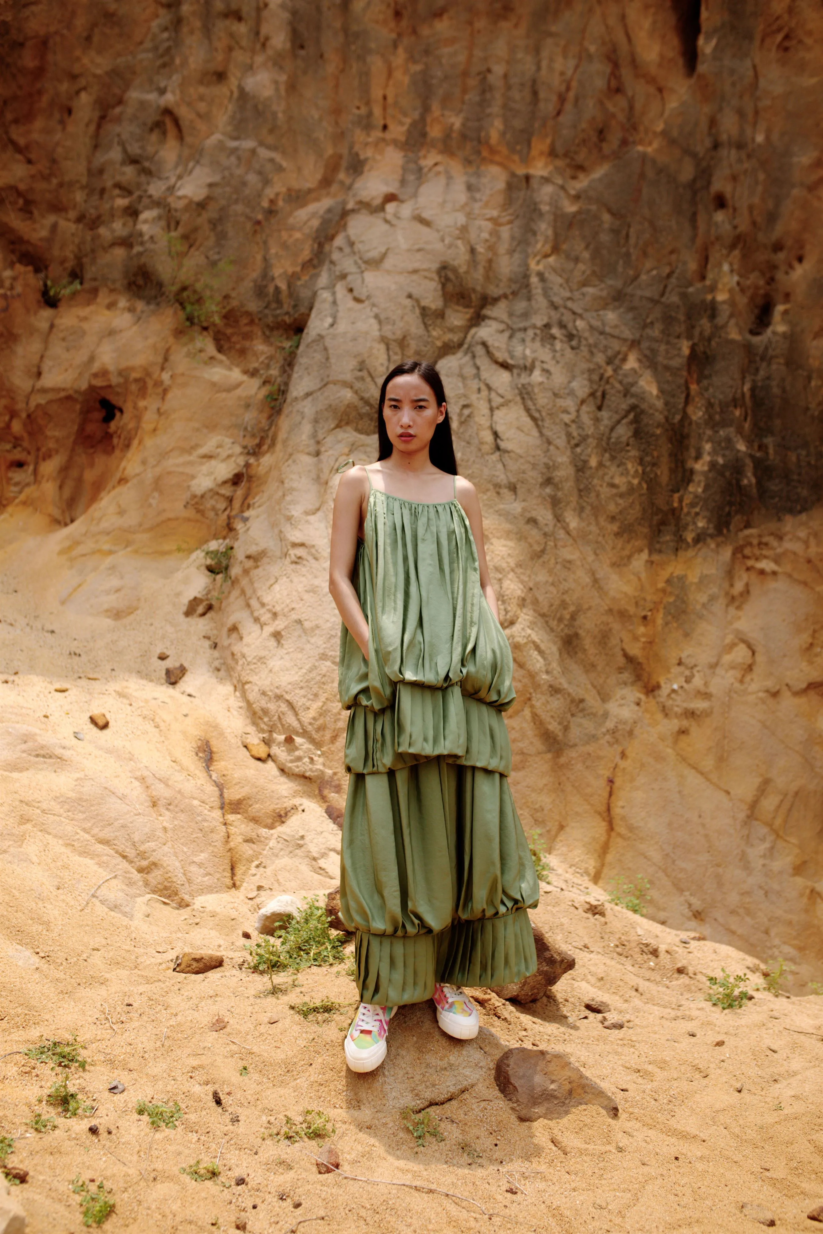 Summer Co-Ord Skirt Crop-top Set of 2-Silk-Fuchsia-Black-Moss Green-Laya Itu 35-Fashion Edit Maya Vana-Ituvana