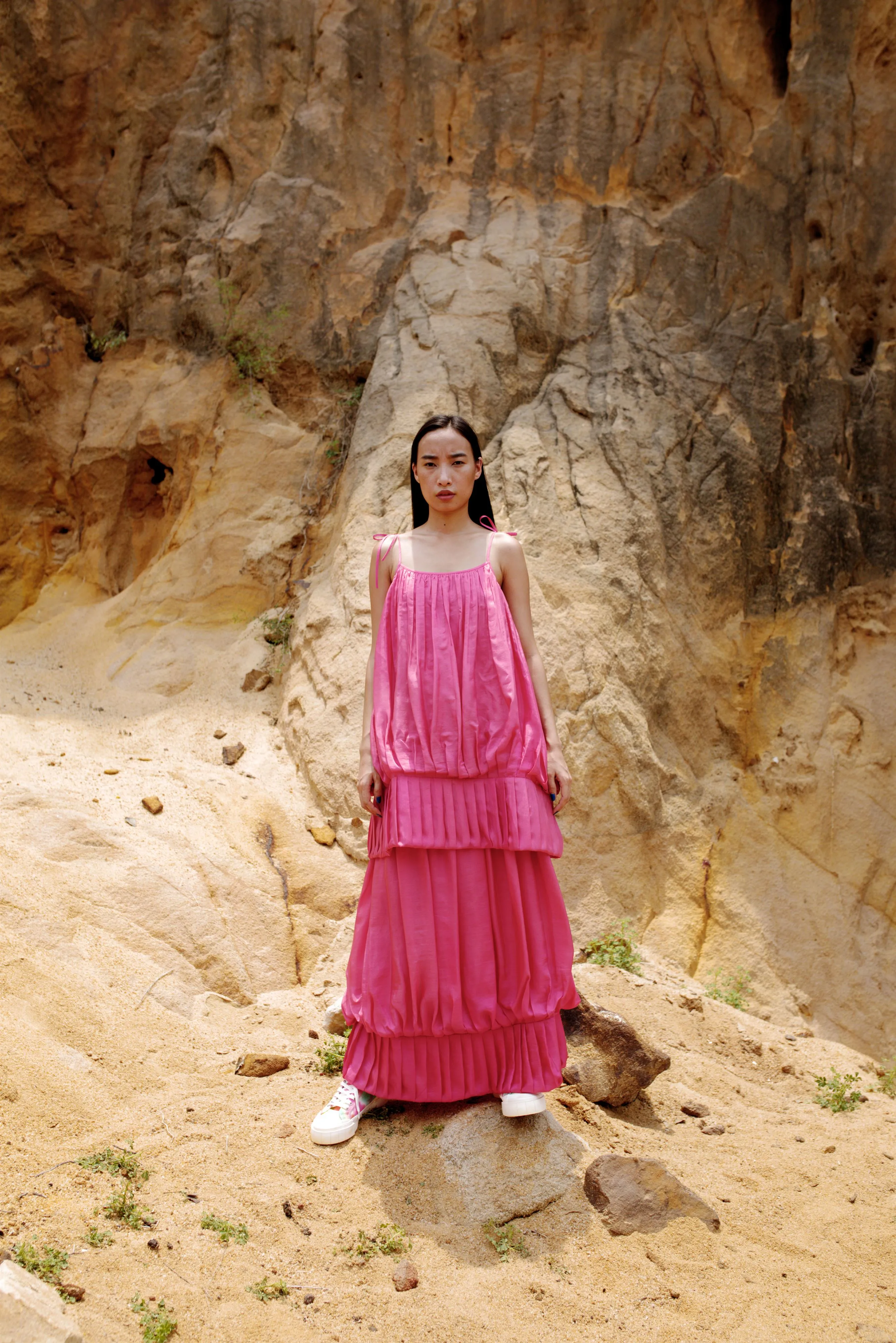 Summer Co-Ord Skirt Crop-top Set of 2-Silk-Fuchsia-Black-Moss Green-Laya Itu 35-Fashion Edit Maya Vana-Ituvana