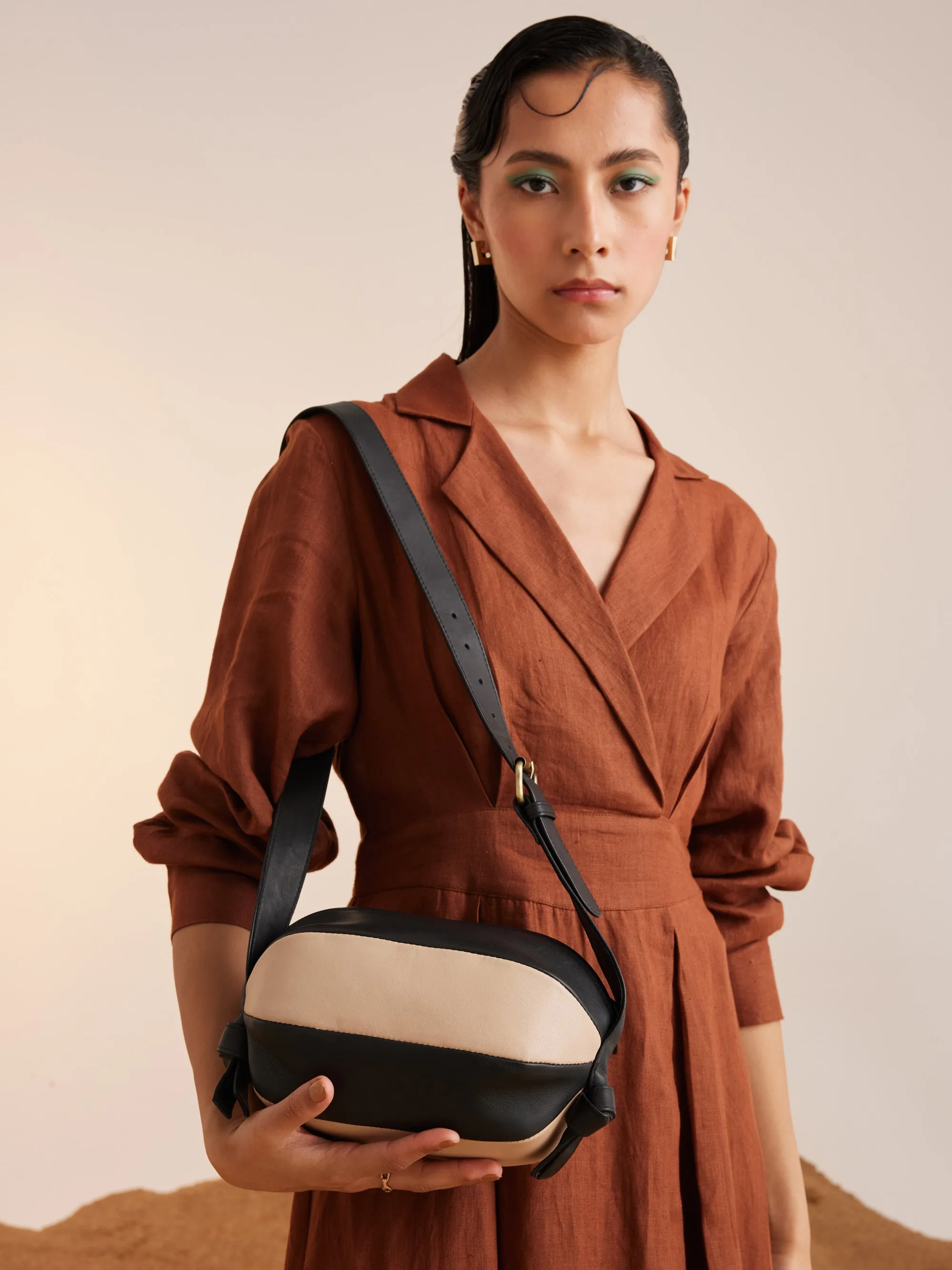 Summer Dress 60'S-Rust Solid Color-Linen-Ss25-60S-Rst-Cord