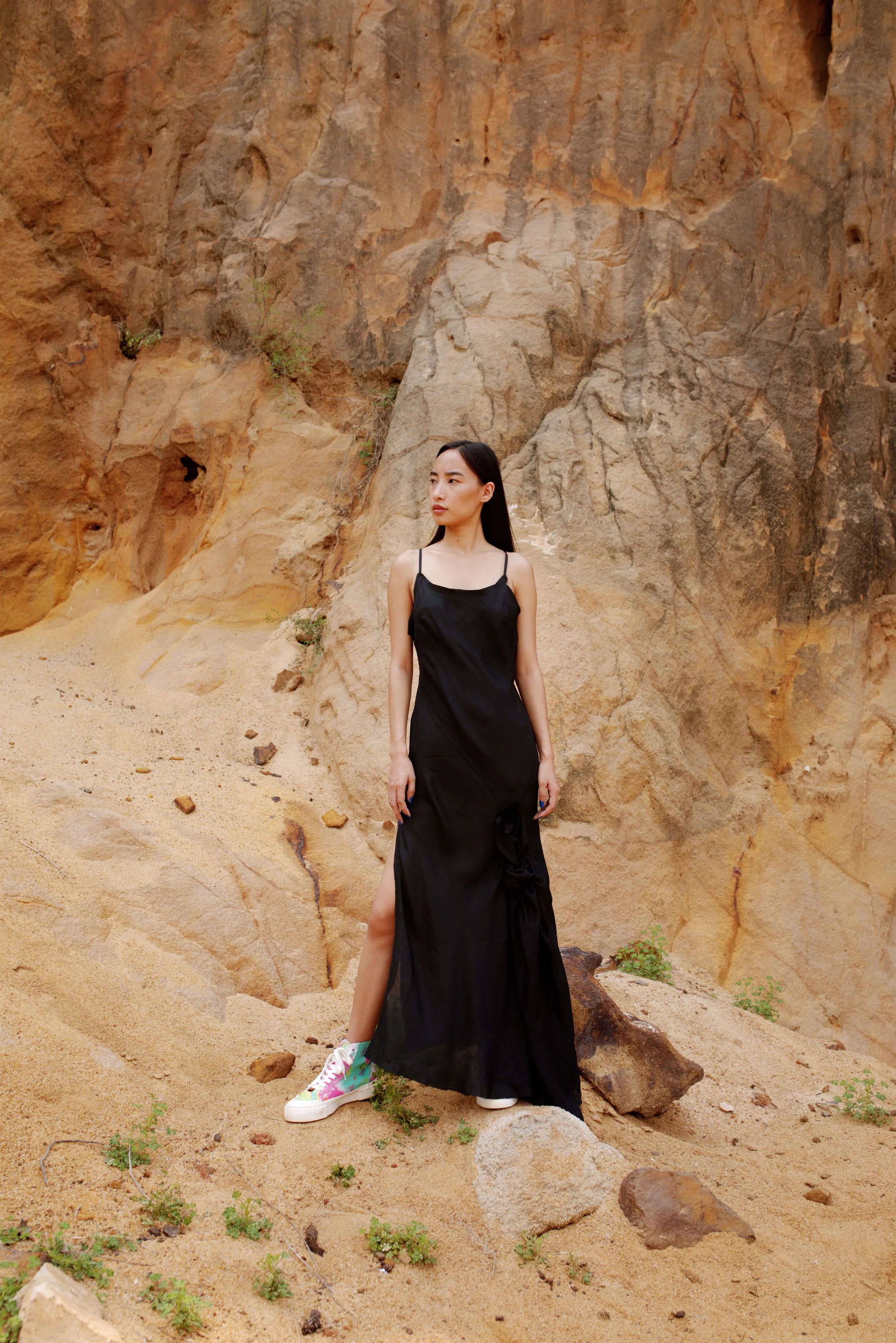 Summer Dress Knotted-Silk-Orange-Black-Pink-Itu 34-Fashion Edit Maya Vana-Ituvana