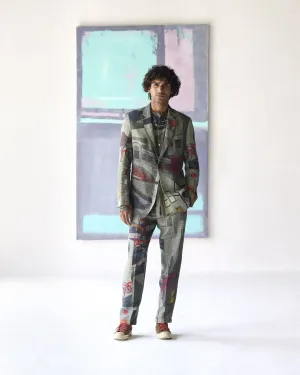 Summer Jacket Blazer Animal Rana Linen Sage OW306LI387 SuketDhir
