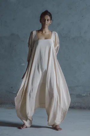 Summer Jumpsuit Drape Moss Crepe Nude Black Gati-Fashion Edit Samcara Vana-Ituvana-15