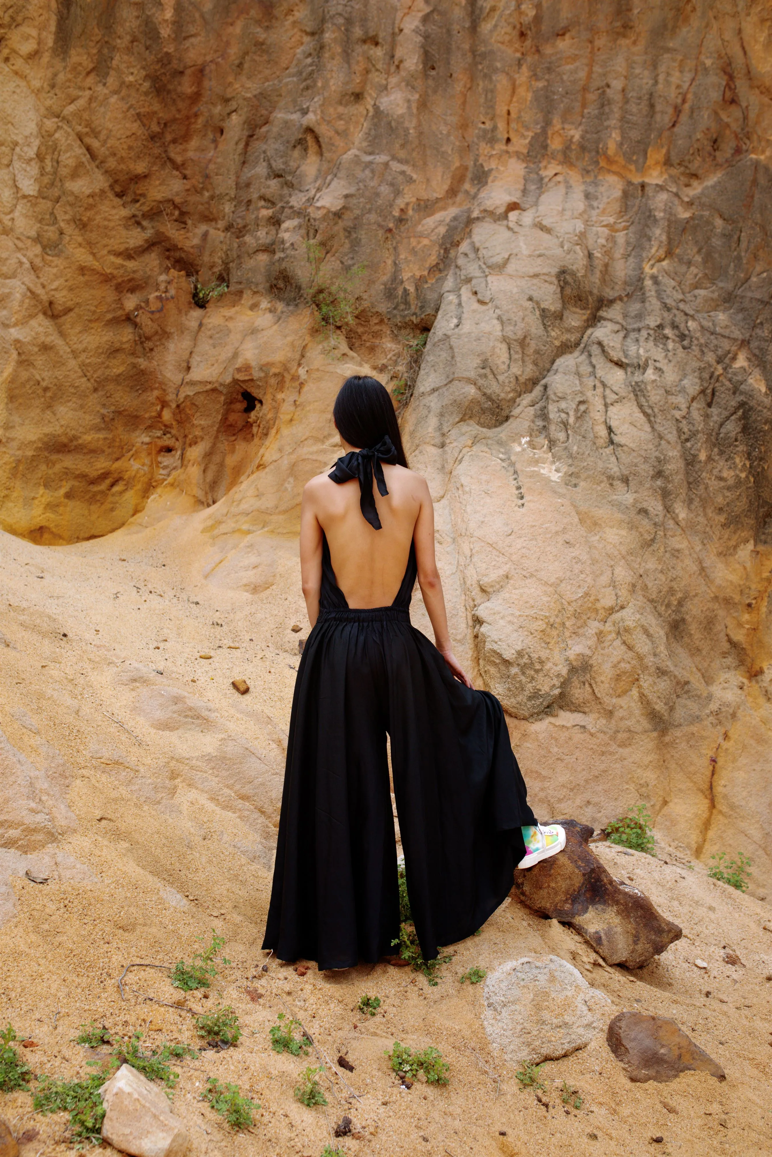 Summer Jumpsuit-Silk-Fuchsia-Black-Moss Green-Metallic Gold-Ekata Itu 37-Fashion Edit Maya Vana-Ituvana