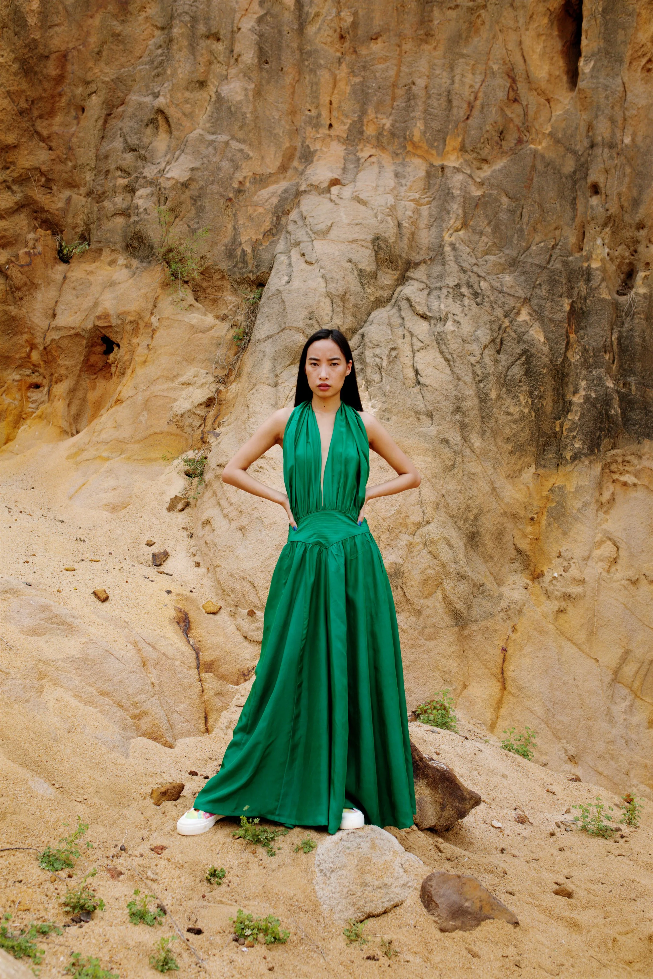 Summer Jumpsuit-Silk-Fuchsia-Black-Moss Green-Metallic Gold-Ekata Itu 37-Fashion Edit Maya Vana-Ituvana