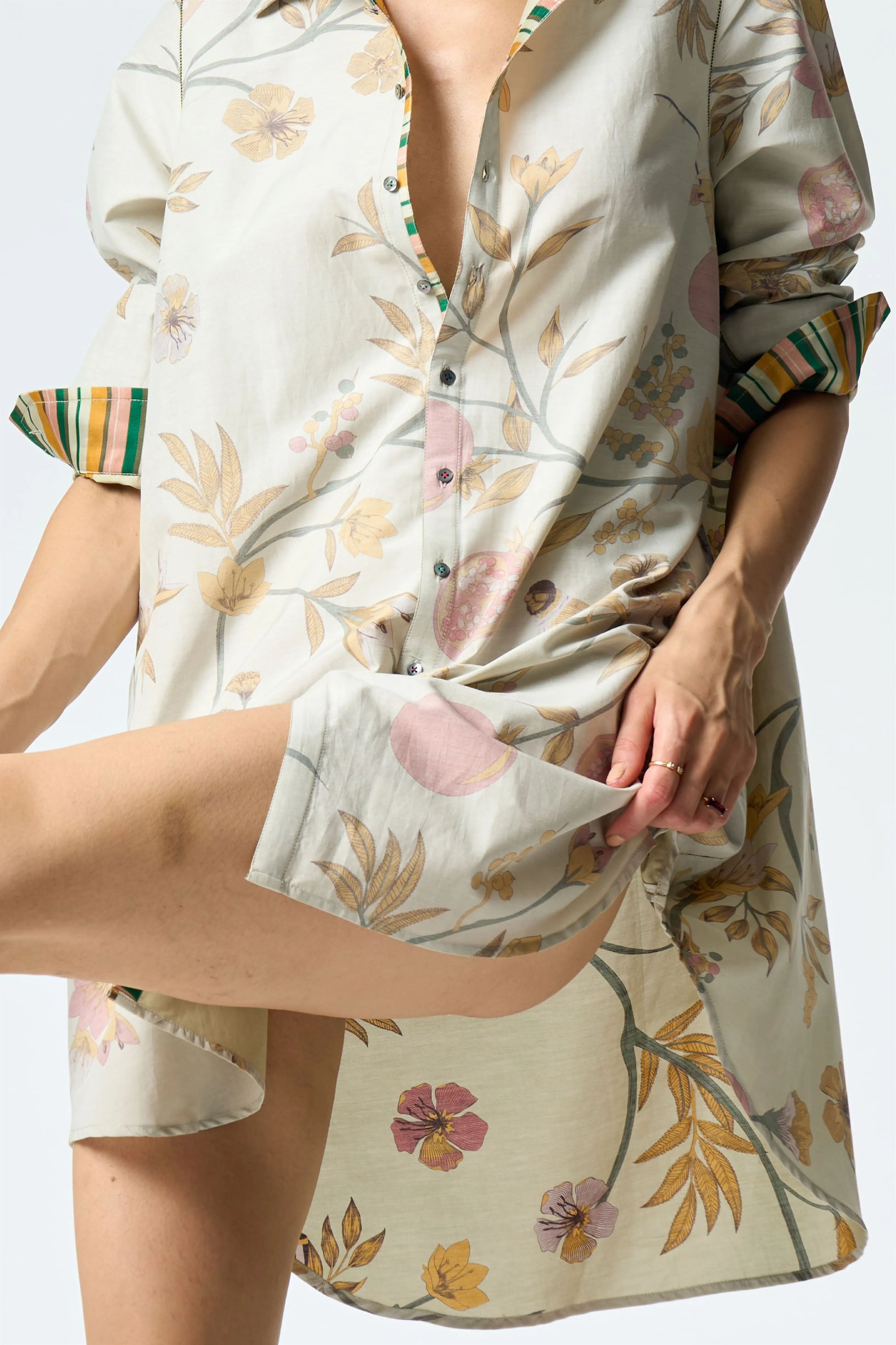 Summer-Shirt Oversized Mint Cotton Silk-Fashion Edit Orchard-WS470CSC535-SUKETDHIR
