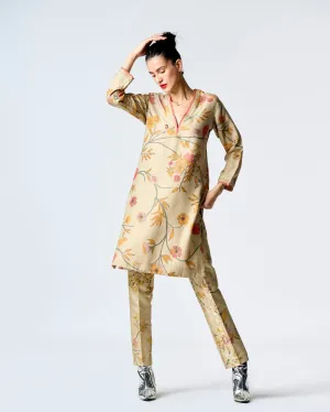Summer-Trouser Classic Mint Silk Brocade-Fashion Edit Orchard-WP103SB535-SUKETDHIR