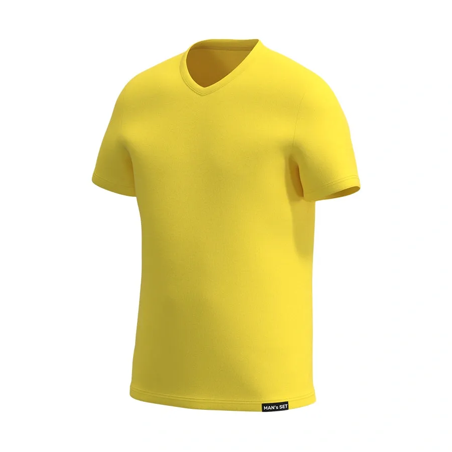 Super-soft V-Neck T-Shirt, Yellow