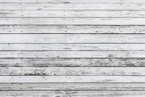Tapis de sol vintage en caoutchouc grain de bois peint blanc RM12-66