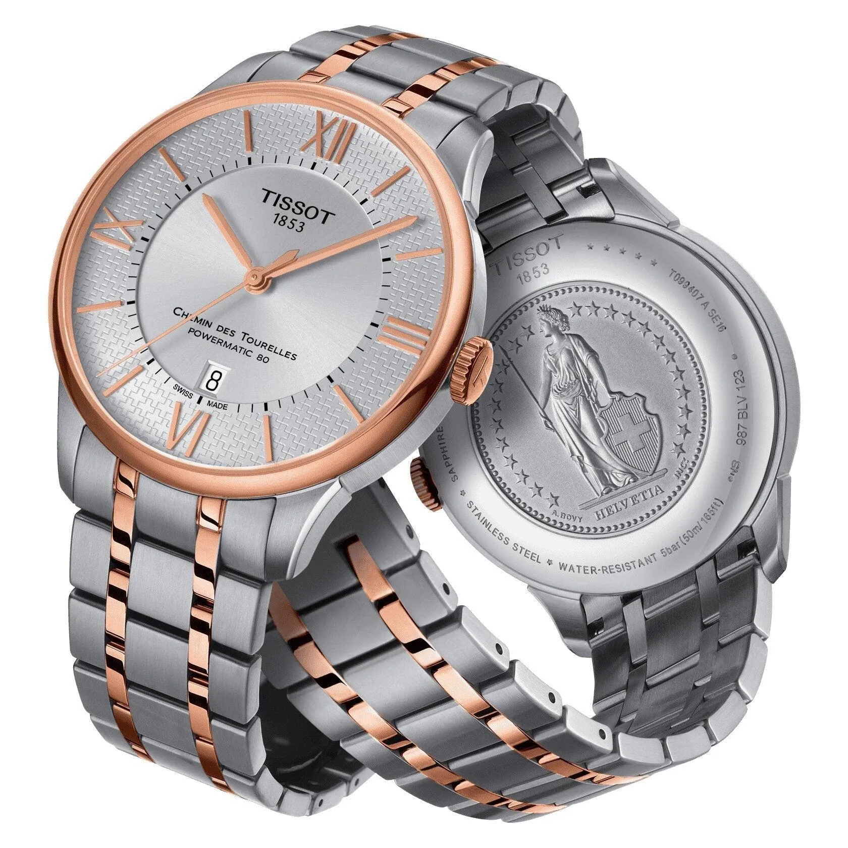 Tissot Chemin Des Tourelles Powermatic 80 Helvetic Pride Special Edition Automatic Men's Watch T0994072203801
