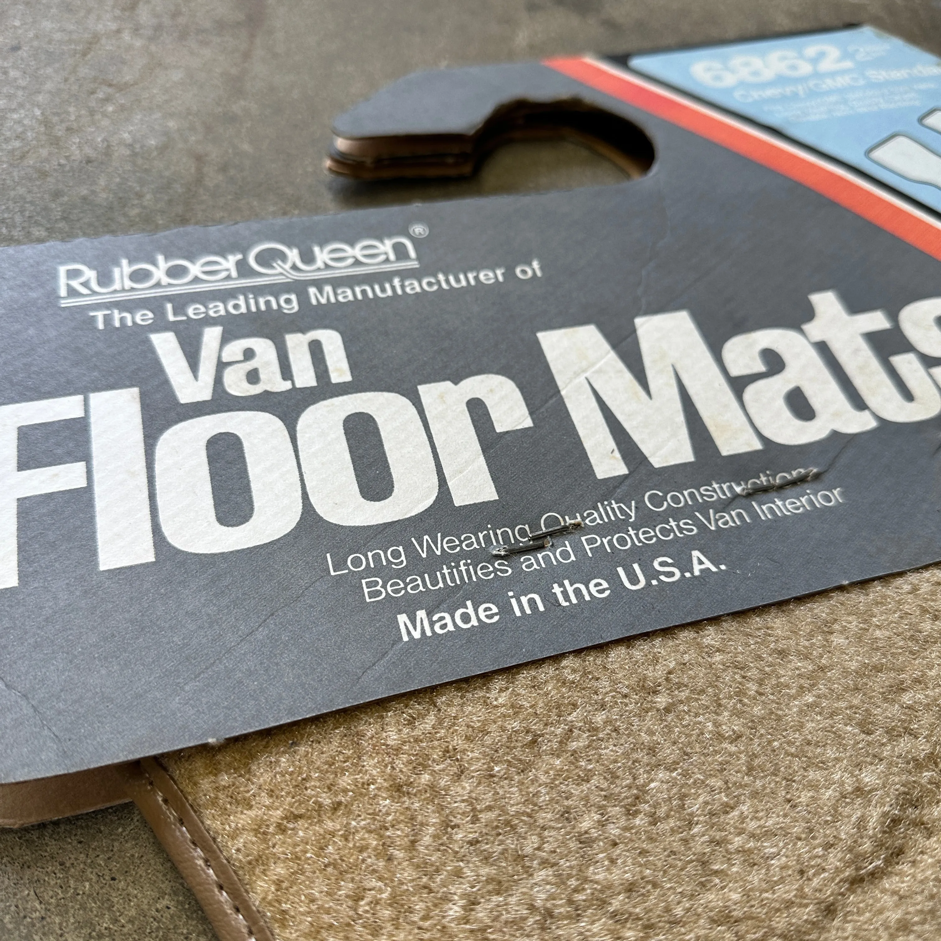 Vintage 2pc Carpet Floor Mats - 83-95 Chevy/GMC Vans