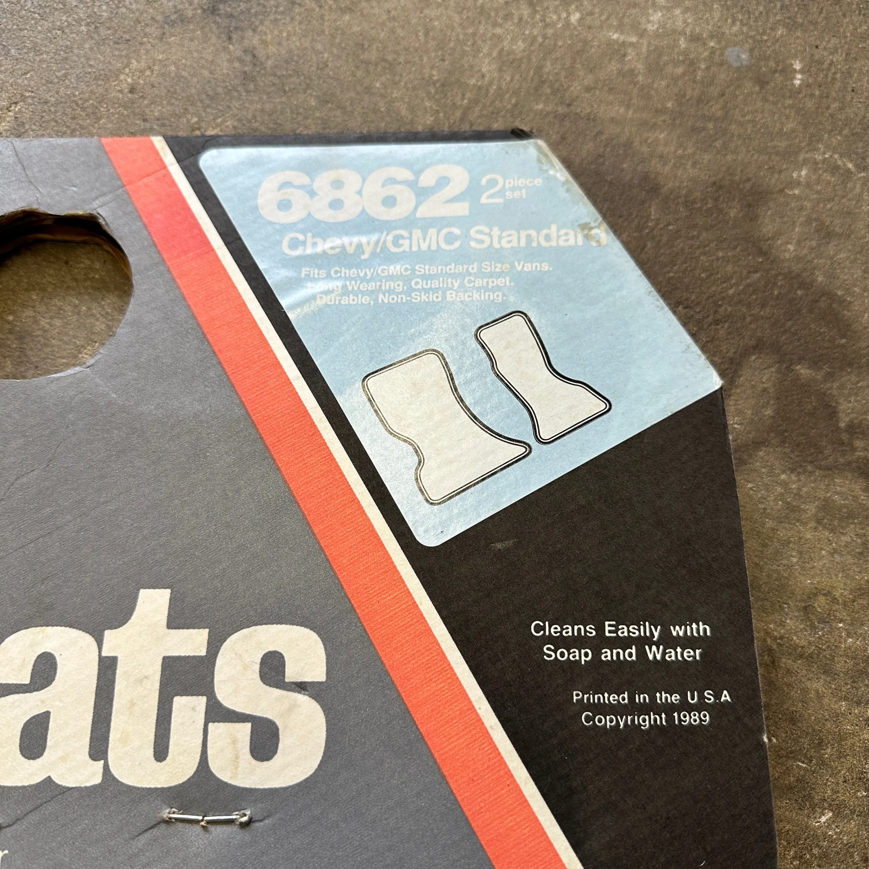 Vintage 2pc Carpet Floor Mats - 83-95 Chevy/GMC Vans