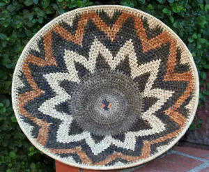 Vintage African Zulu Basket - 7.5" H X 18" D X 57" C
