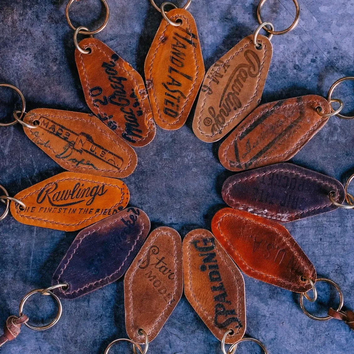 Vintage Baseball Glove Key Fob