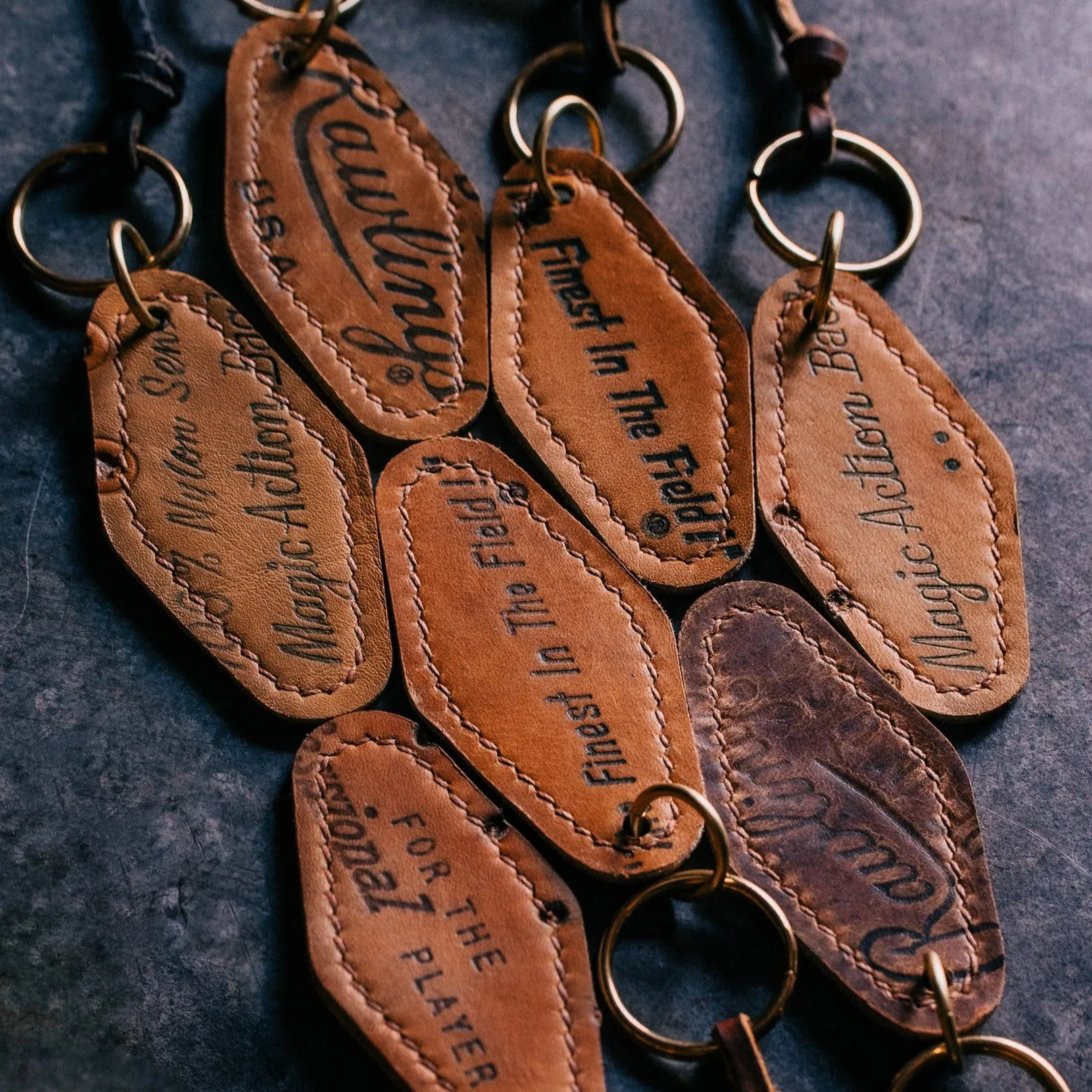 Vintage Baseball Glove Key Fob