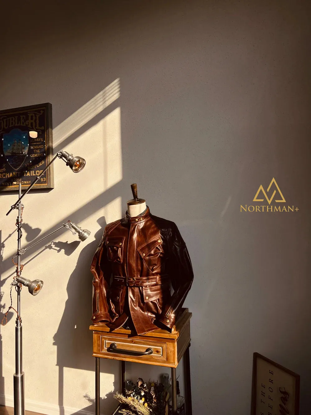 VINTAGE BRITISH MOTORCYCLE JACKET FOR MEN