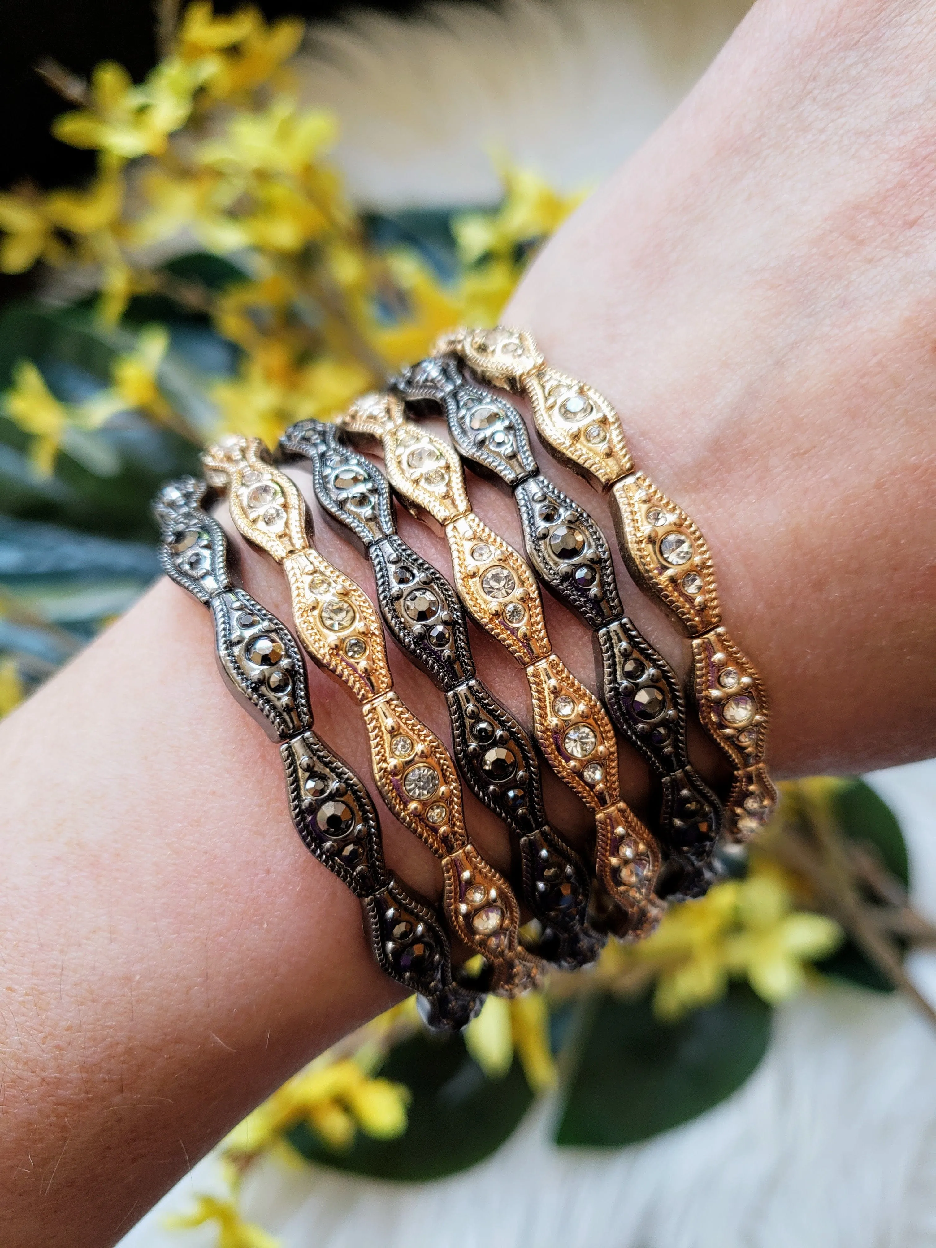 Vintage - Gold & Gunmetal Bracelet