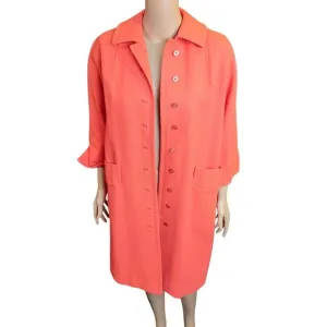Vintage May D&amp;F Coral The Travelaire Millispun A Luxury Fabric Fashioned By Duma