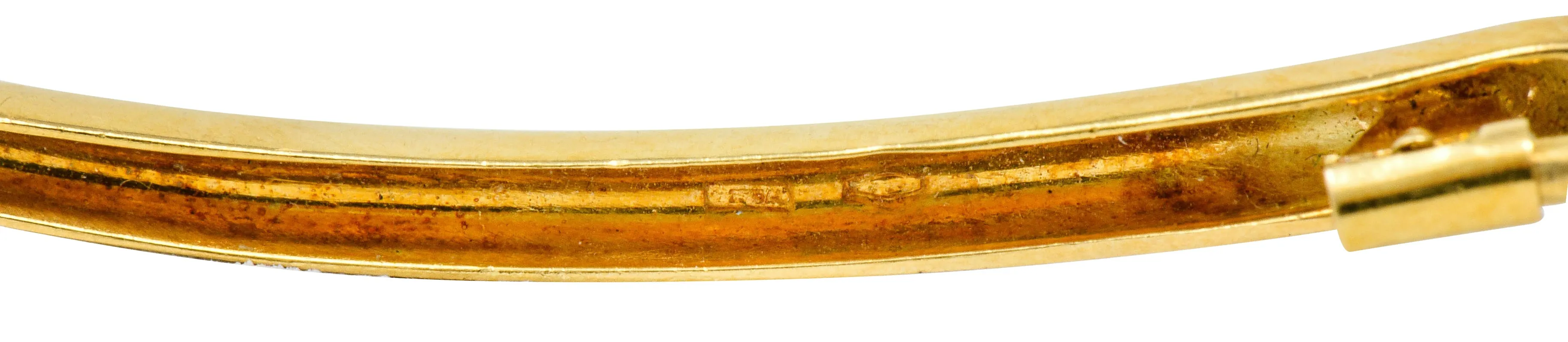 Vintage Pave Diamond 18 Karat Gold Tremblant Wheat Brooch