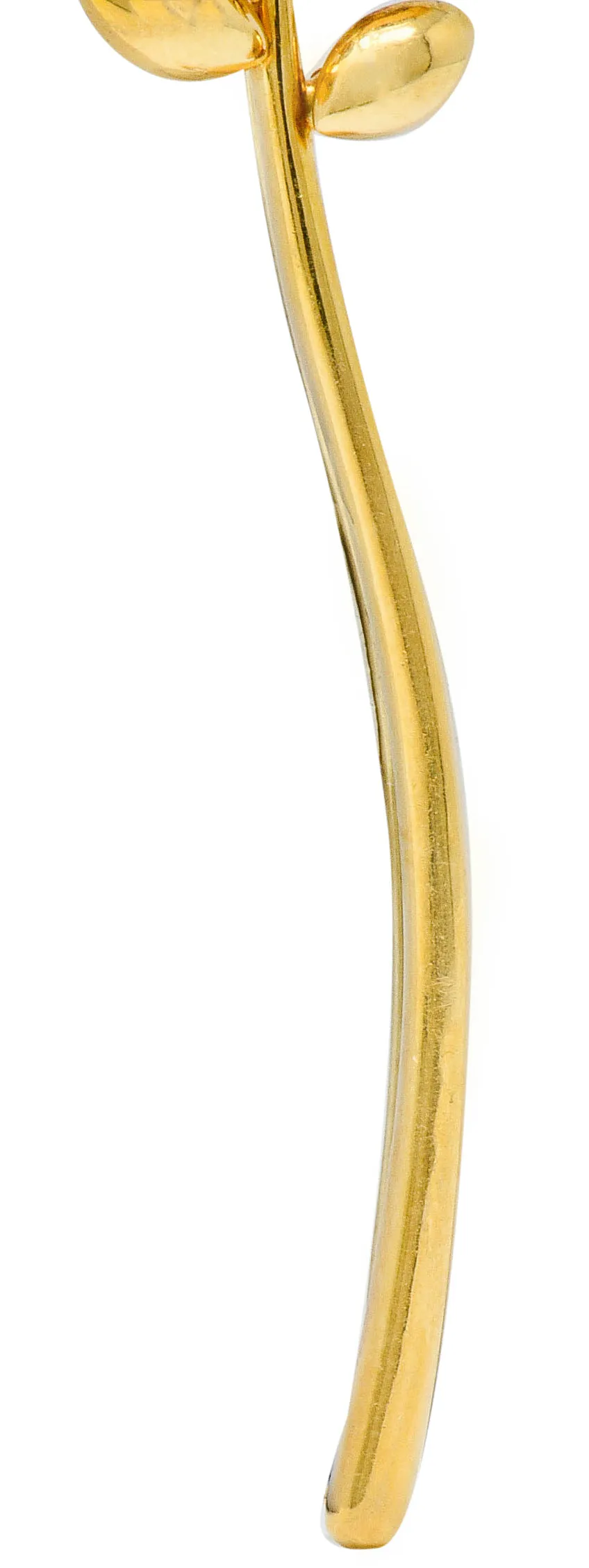 Vintage Pave Diamond 18 Karat Gold Tremblant Wheat Brooch