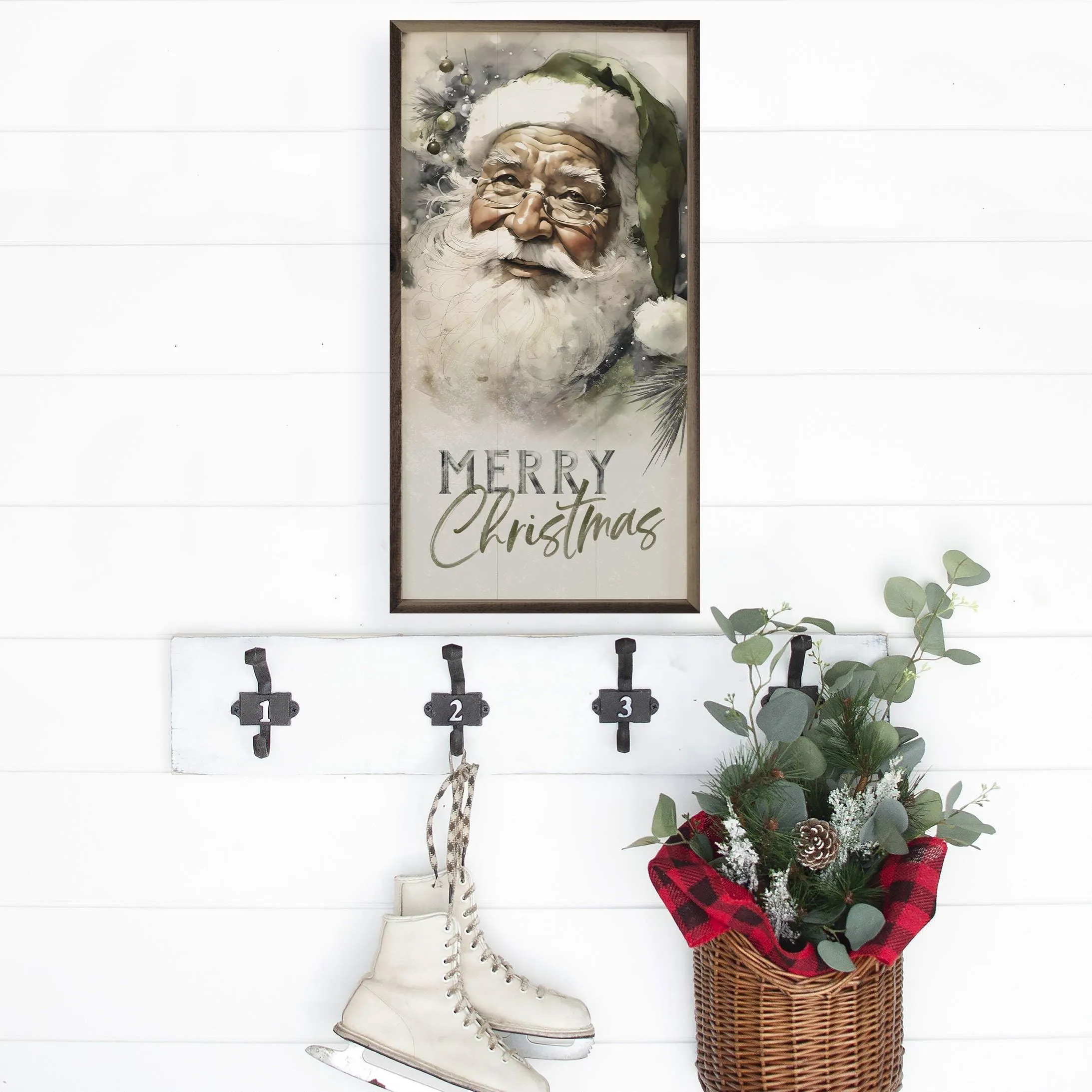 Vintage Santa With Green Hat