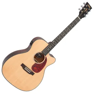 Vintage Stage Series 'Folk' Cutaway Electro-Acoustic Guitar ~ Natural
