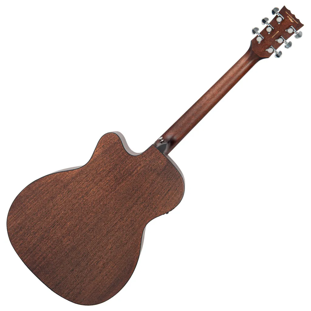 Vintage Stage Series 'Folk' Cutaway Electro-Acoustic Guitar ~ Natural