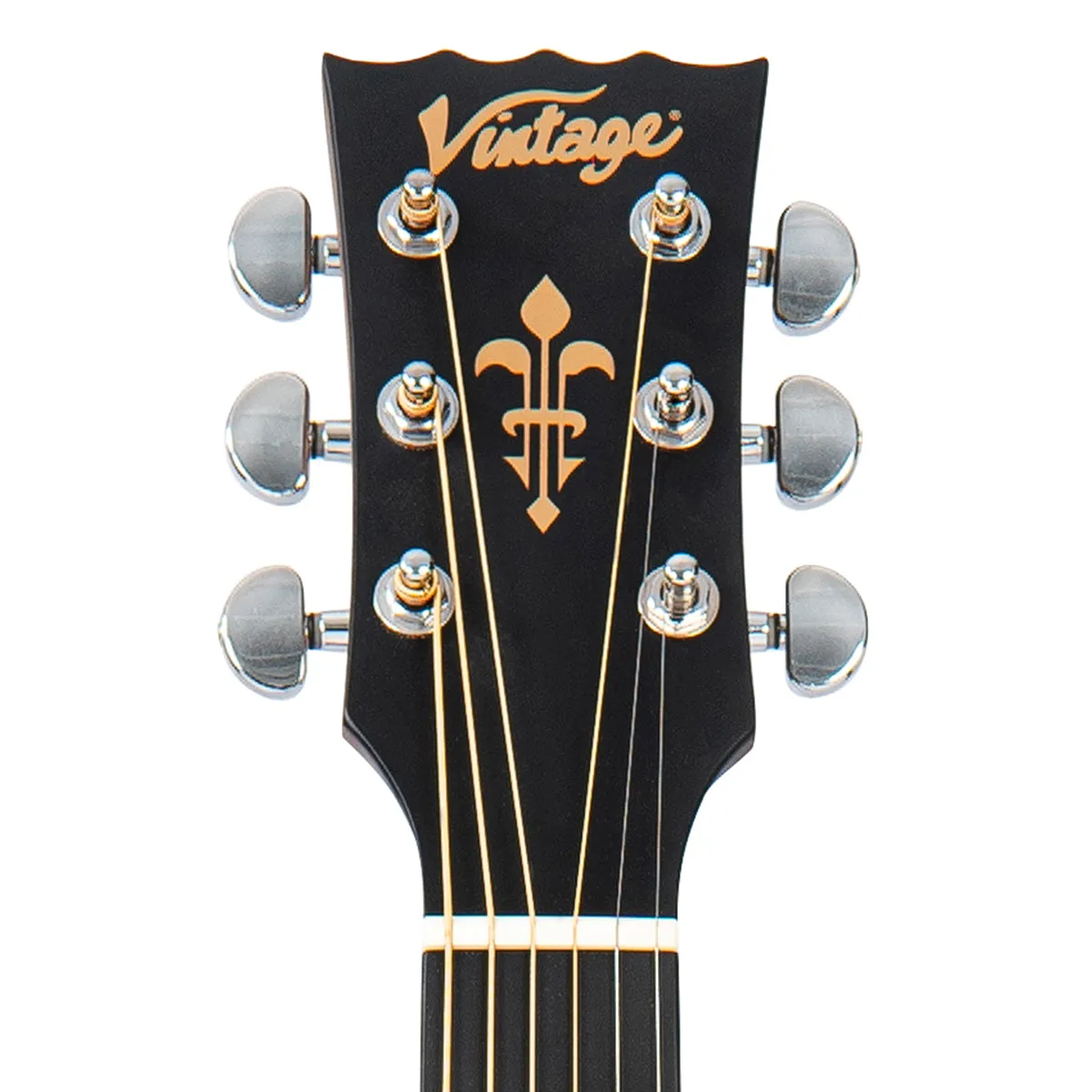 Vintage Stage Series 'Parlour' Electro-Acoustic Guitar ~ Antiqued