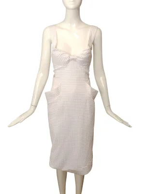 VIVIENNE WESTWOOD- NWT White Cotton Brocade Dress, Size 8