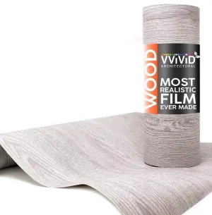 VViViD Vintage Light Grey Wood Architectural Film