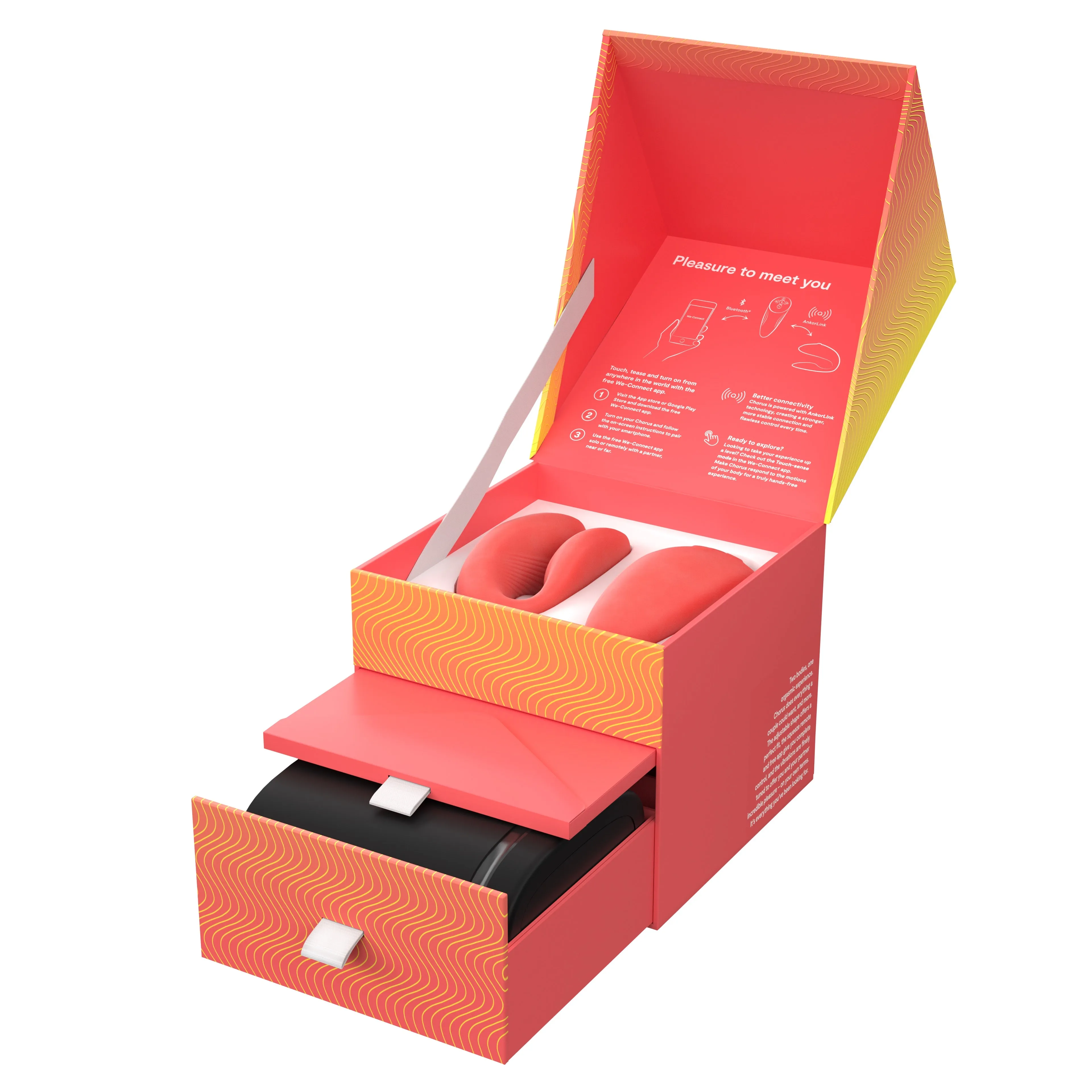 We-Vibe Chorus Rechargeable Couples Vibrator with Squeeze Control - Crave Coral