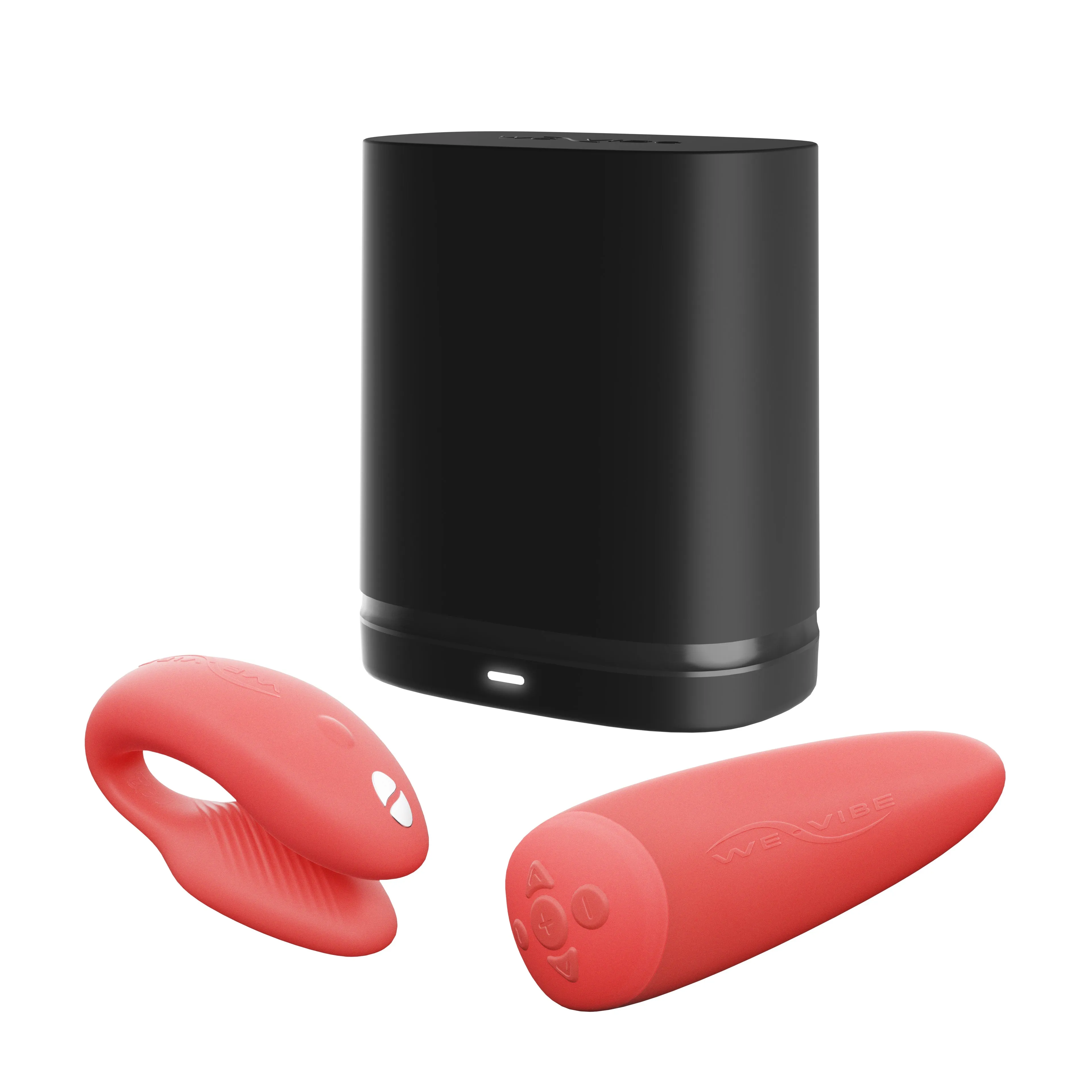 We-Vibe Chorus Rechargeable Couples Vibrator with Squeeze Control - Crave Coral