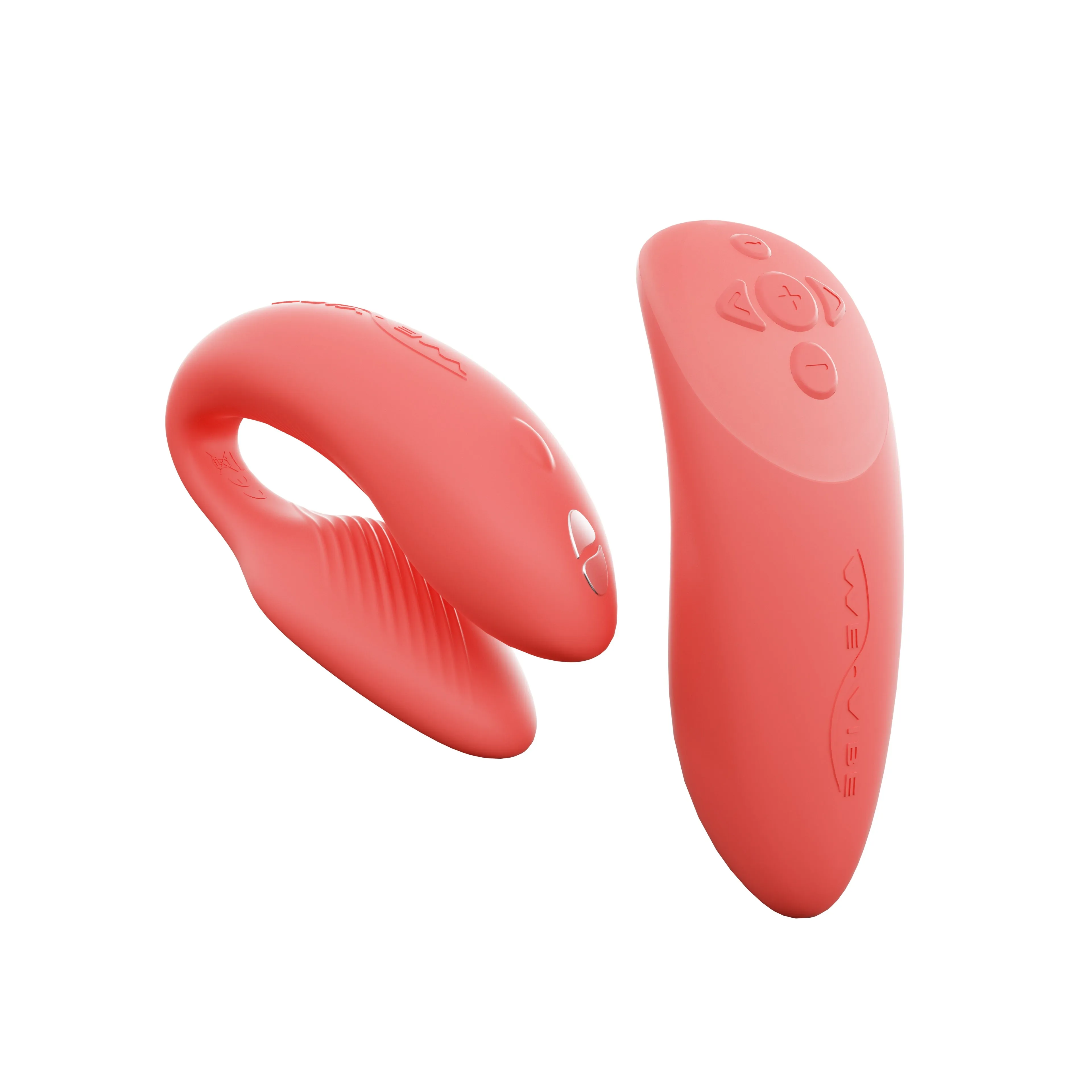 We-Vibe Chorus Rechargeable Couples Vibrator with Squeeze Control - Crave Coral