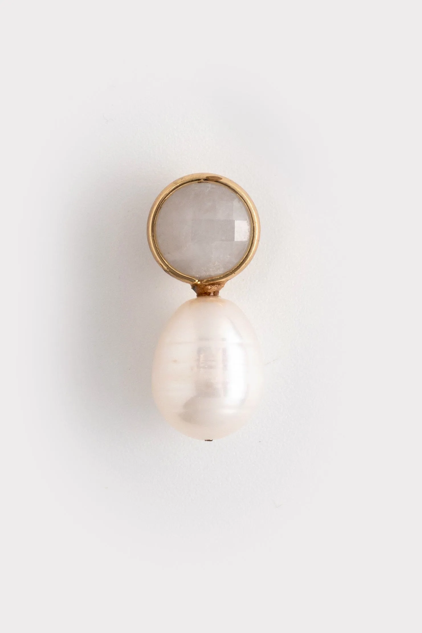 White Pearl Moonstone Drop Earrings