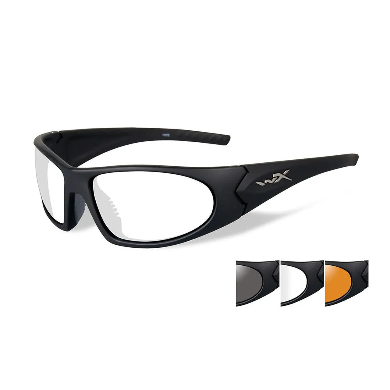 Wiley X Romer 3 Sunglasses Three Lens Matte Black Frame