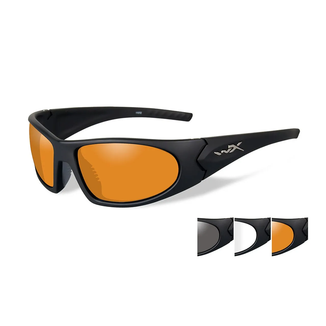 Wiley X Romer 3 Sunglasses Three Lens Matte Black Frame