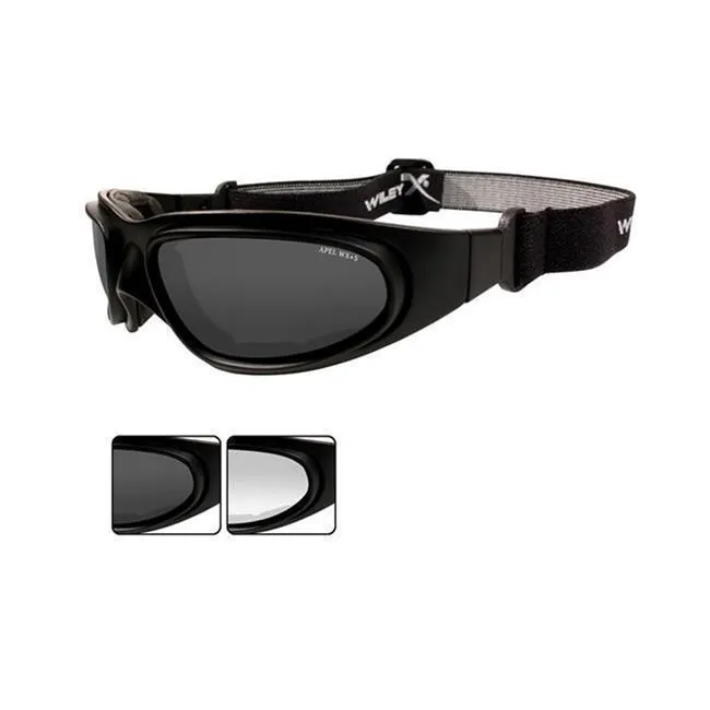 Wiley X SG1 Goggles Sunglasses Two Lens Black Frame