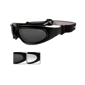 Wiley X SG1 Goggles Sunglasses Two Lens Black Frame