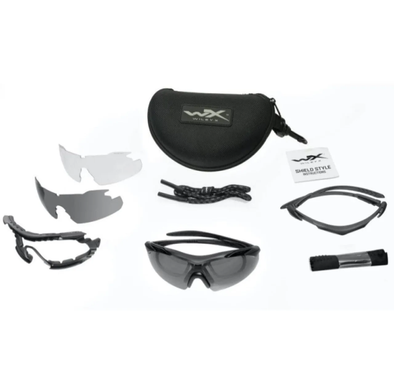 Wiley X Vapor 2.5 Three Lens System - Grey, Polarised Grey and Clear Lens with 2 Frames