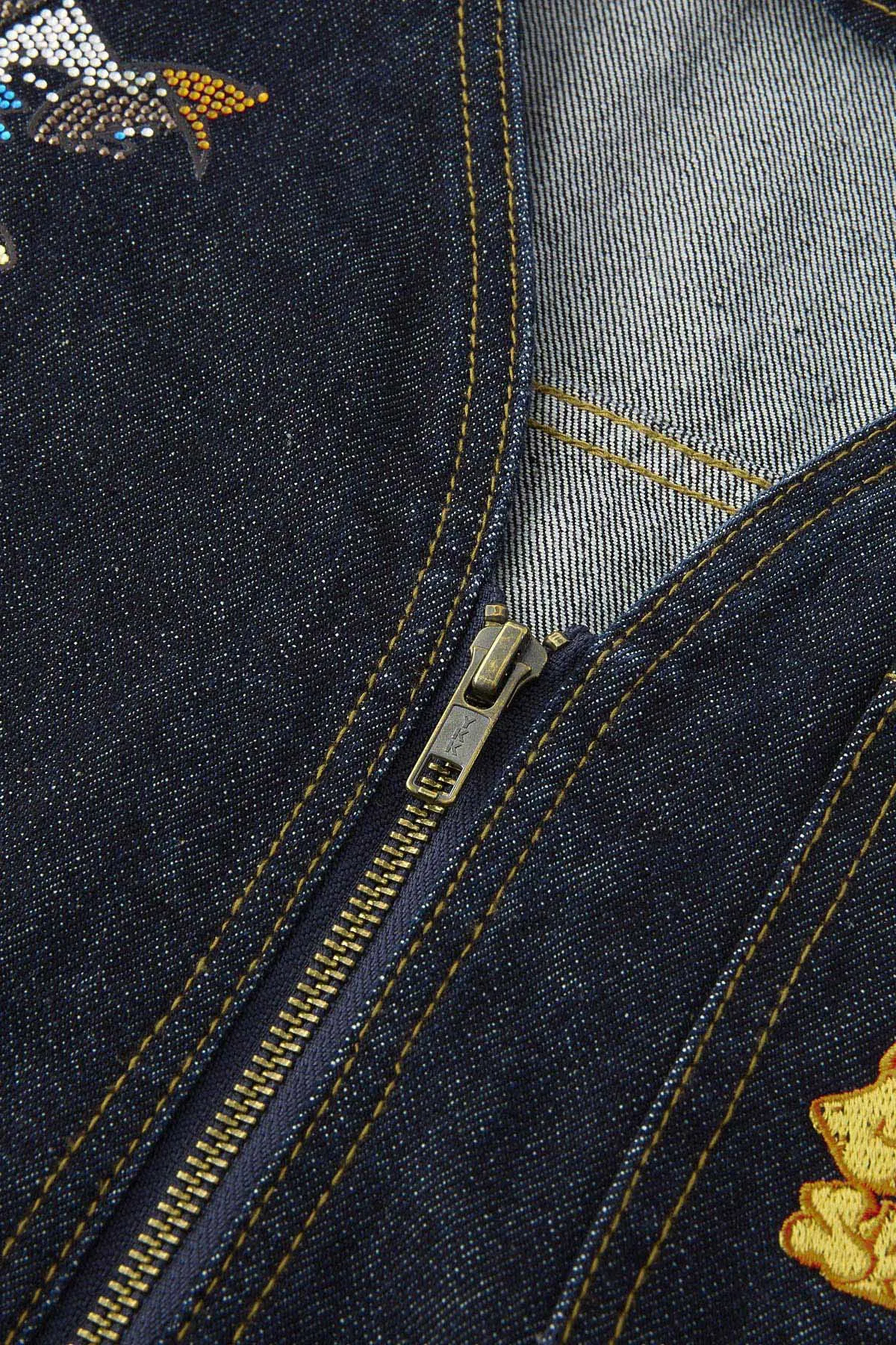 XLARGE x CSC DENIM VEST - INDIGO