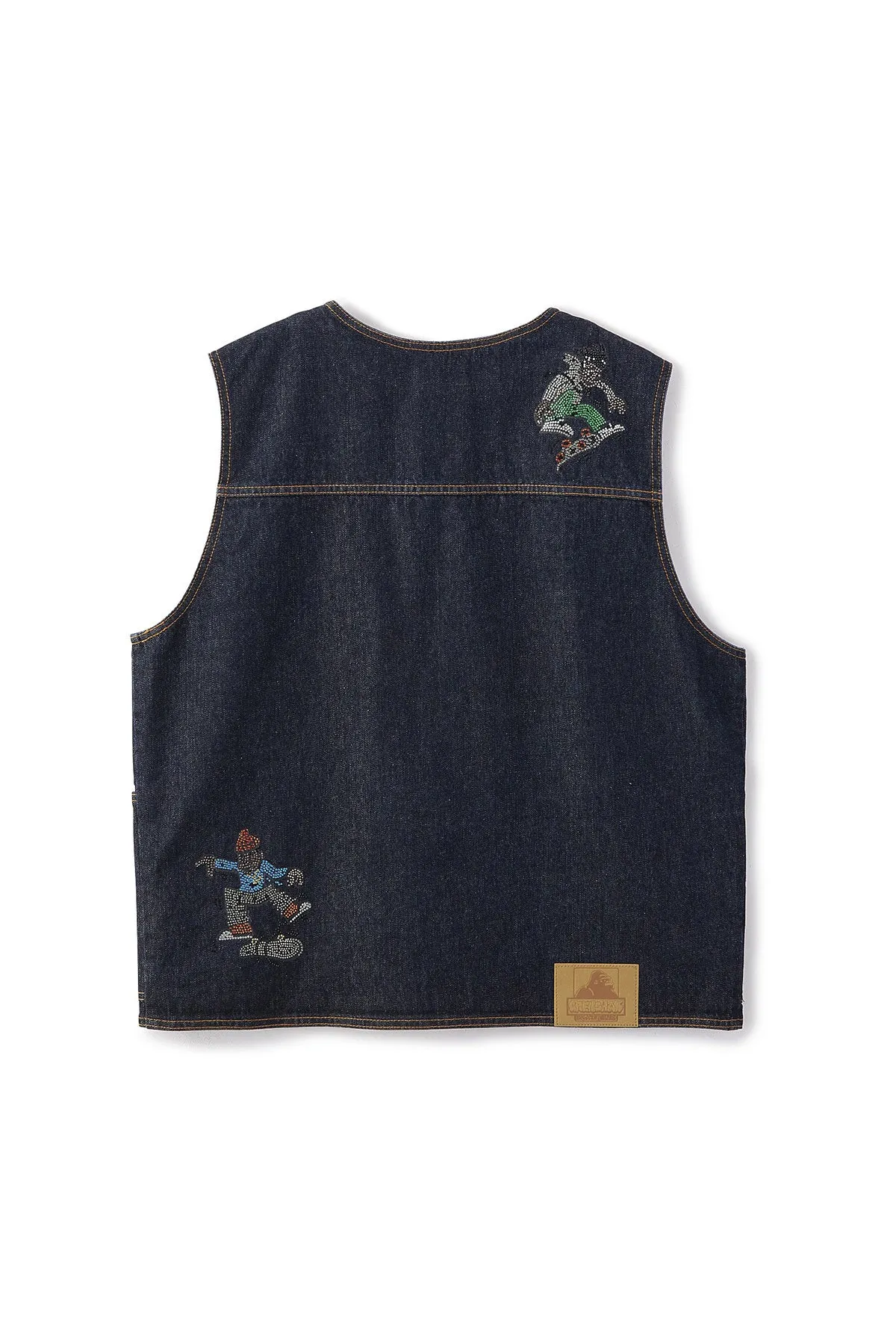 XLARGE x CSC DENIM VEST - INDIGO